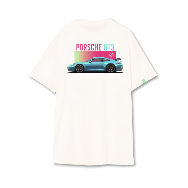 Футболка оверсайз «Porsche GT3» Ivory Light