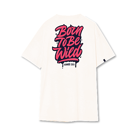 Футболка оверсайз «Born To Be Wild» Ivory Light