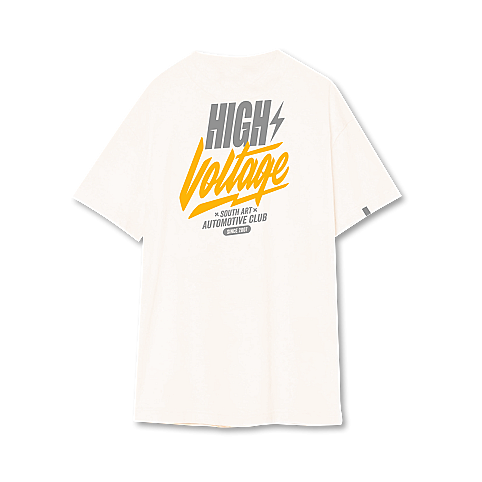 Футболка оверсайз HIGH⚡️Voltage Ivory Light